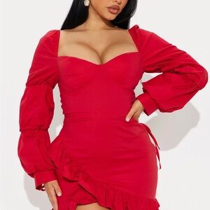 Elegant Red Women's Dress